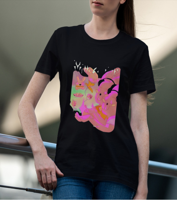 Milledenials Europe Tour 2025 Whimsical Cartoon Characters T-Shirt