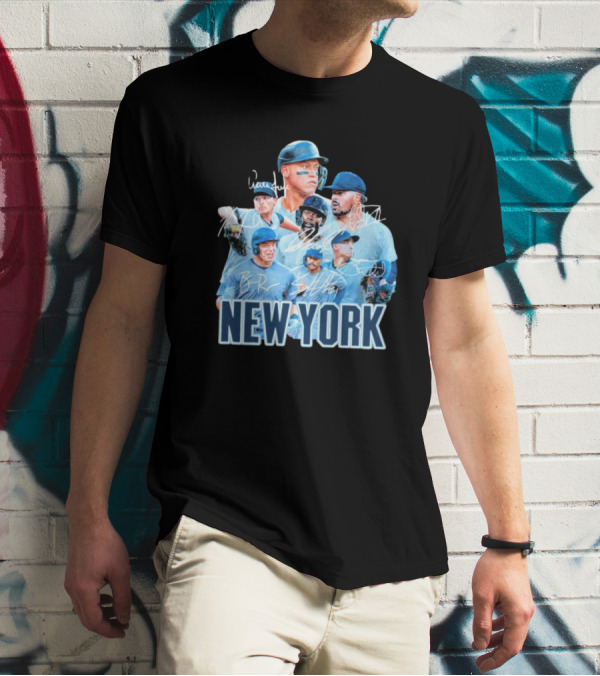 New York Yankees MLB Players Series Signatures Team Portrait T-Shirt