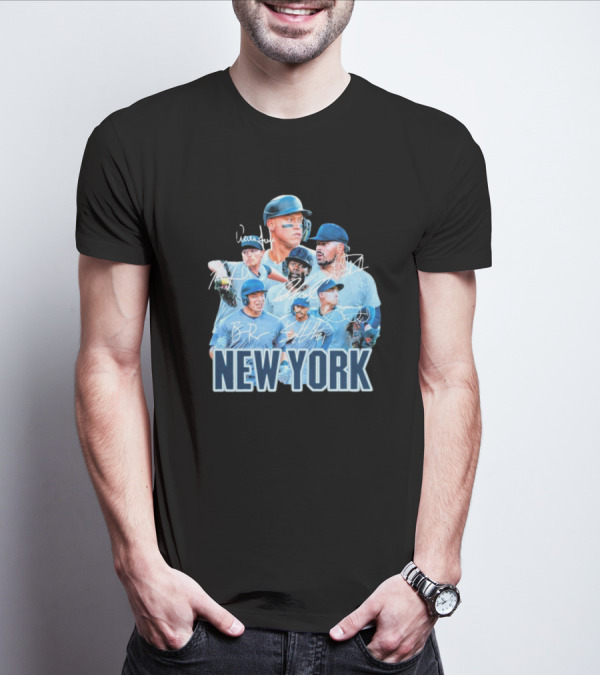 New York Yankees MLB Players Series Signatures Team Portrait T-Shirt