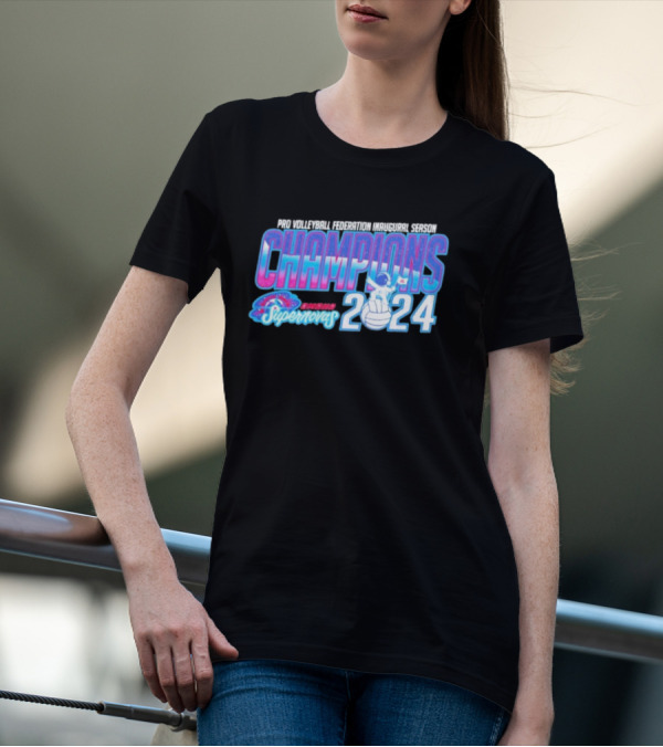 Pro Volleyball Federation Inaugural Season Champions Omaha Supernovas Astronaut 2024 T-Shirt