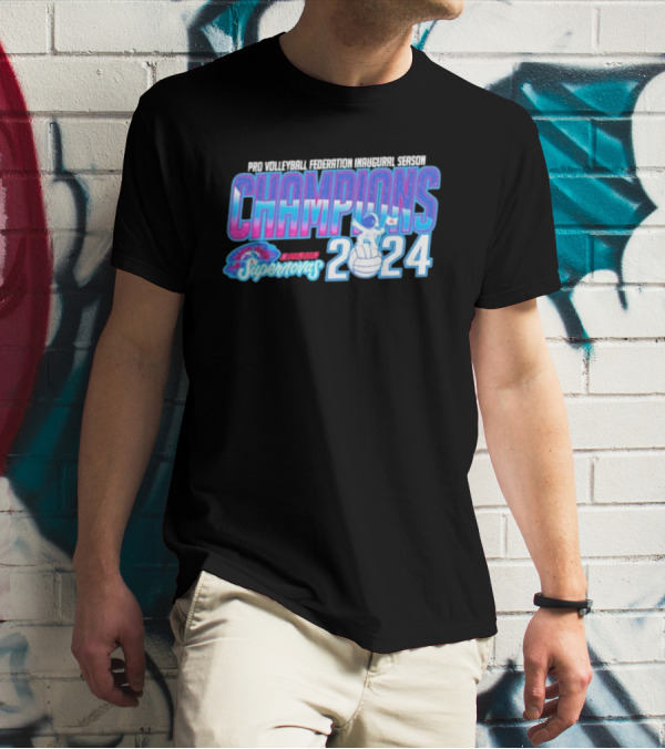 Pro Volleyball Federation Inaugural Season Champions Omaha Supernovas Astronaut 2024 T-Shirt
