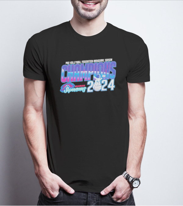 Pro Volleyball Federation Inaugural Season Champions Omaha Supernovas Astronaut 2024 T-Shirt