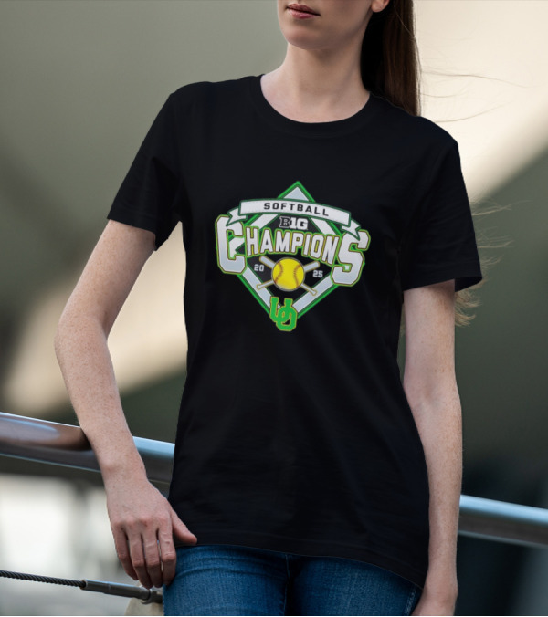 Big Ten Softball Champions 2025 Oregon Ducks T-Shirt