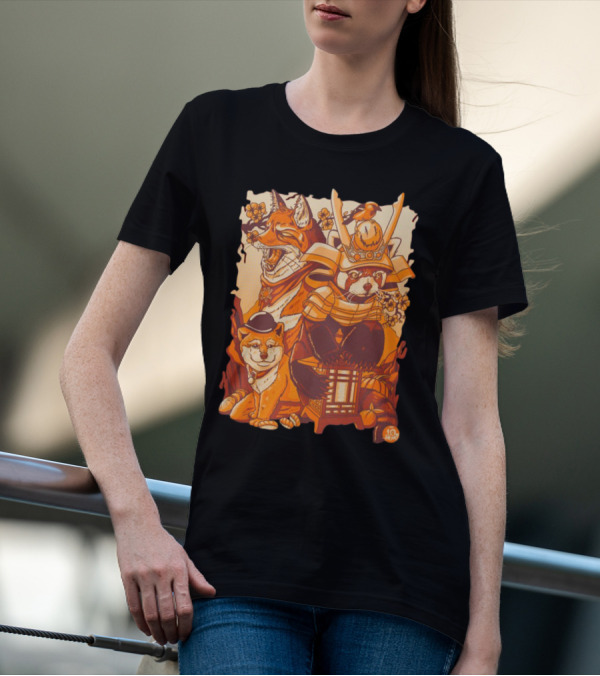 Placeholder Sizer 10th Anniversary Red Panda Samurai Fox Dog T-Shirt