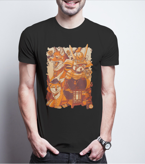 Placeholder Sizer 10th Anniversary Red Panda Samurai Fox Dog T-Shirt
