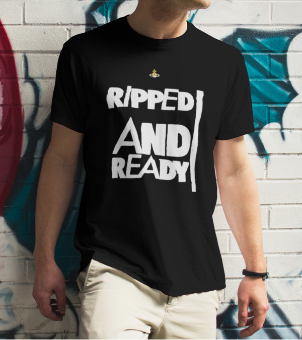 Ripped And Ready Chicken Dumbbell Fitness Motivation T-Shirt