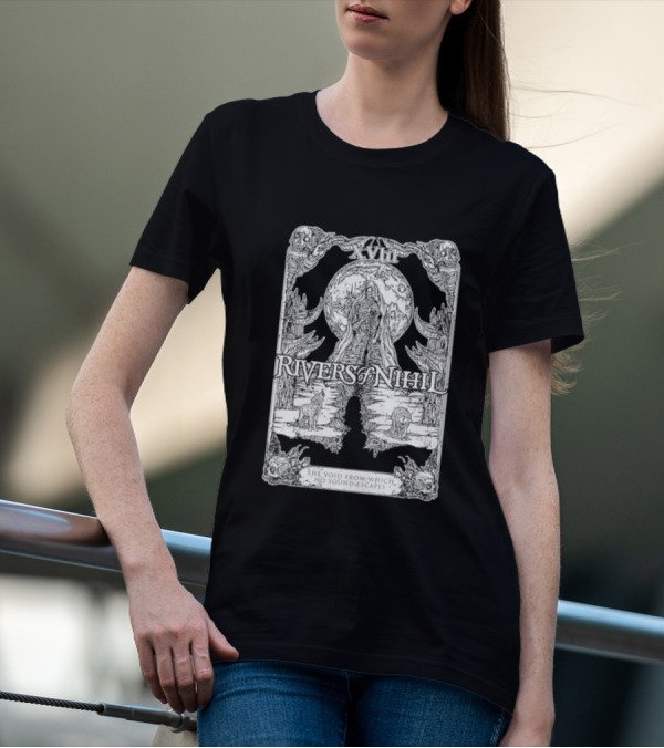 Rivers Of Nihil XVII The Void From Which No Sound Escapes Moon Skeleton Wolves T-Shirt