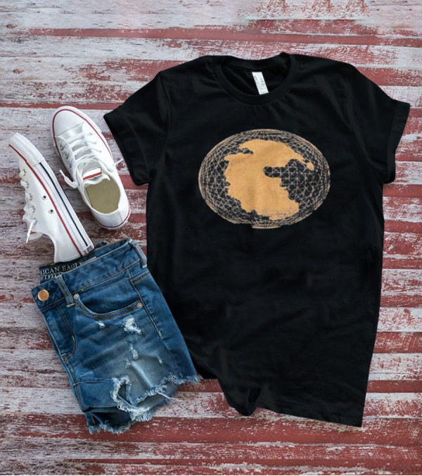 Pangaea Compass Map Retro Grid Earth T-Shirt