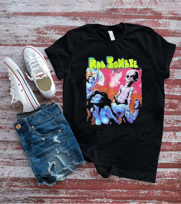 Rob Zombie Colorful Extraterrestrial Humor Scene T-Shirt