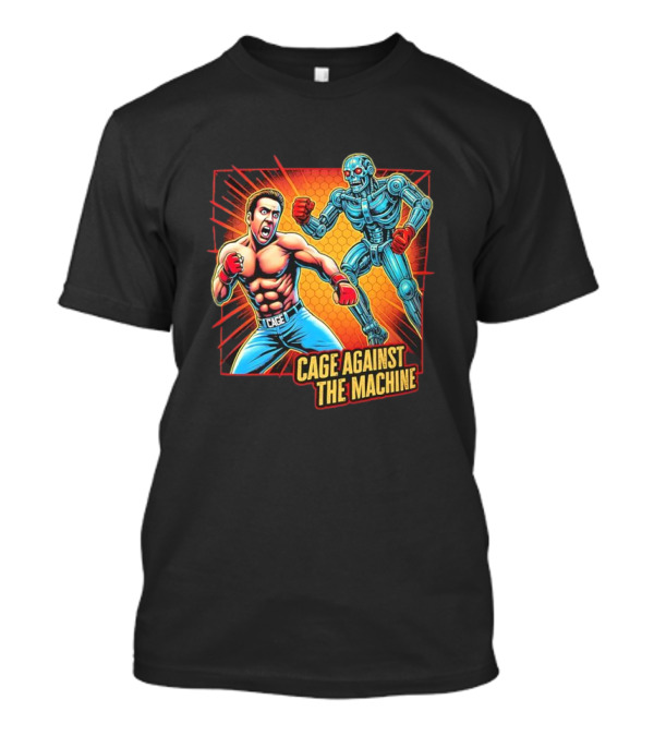 Cage Against The Machine Robot Showdown Boxing Battle T-Shirt