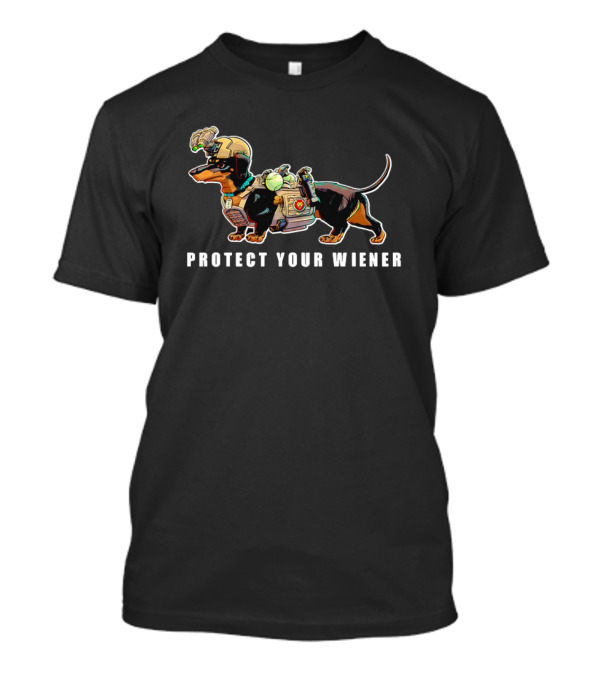 Protect Your Wiener Dachshund Soldier Helmet Tactical Gear T-Shirt
