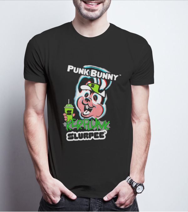 Punk Bunny Kerplunk Slurpee бейсболка заяц напій T-Shirt