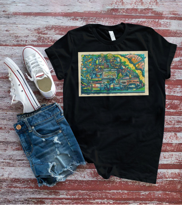Puscifer Orion Amphitheater Huntsville May 4 2025 Concert Psychedelic Space Art Truck Theme T-Shirt