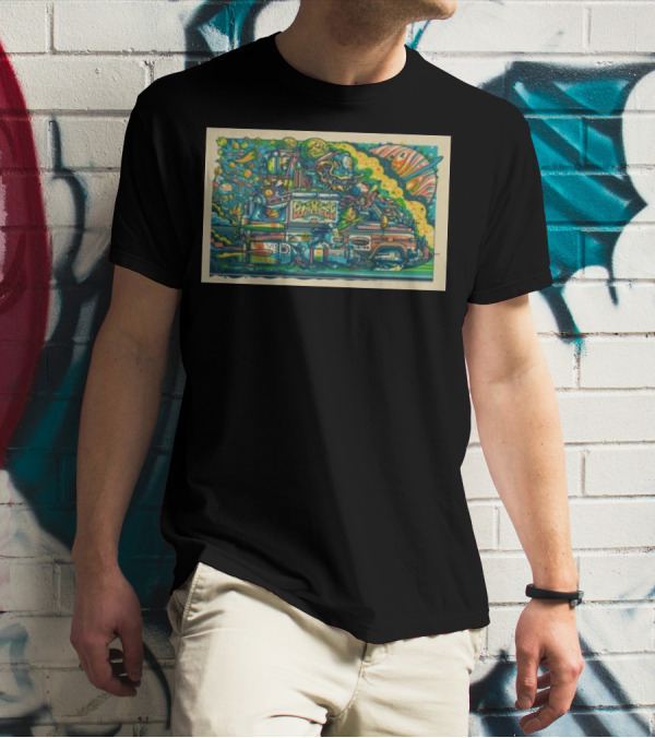 Puscifer Orion Amphitheater Huntsville May 4 2025 Concert Psychedelic Space Art Truck Theme T-Shirt