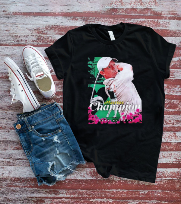 Masters Champion Rory McIlroy Golf Swing Portrait T-Shirt