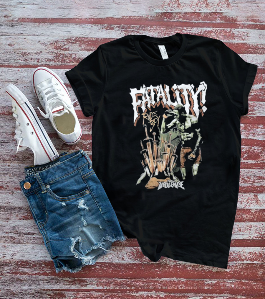 Randy Brown Rudeboy Fatality Full Violence Skeleton Warrior T-Shirt