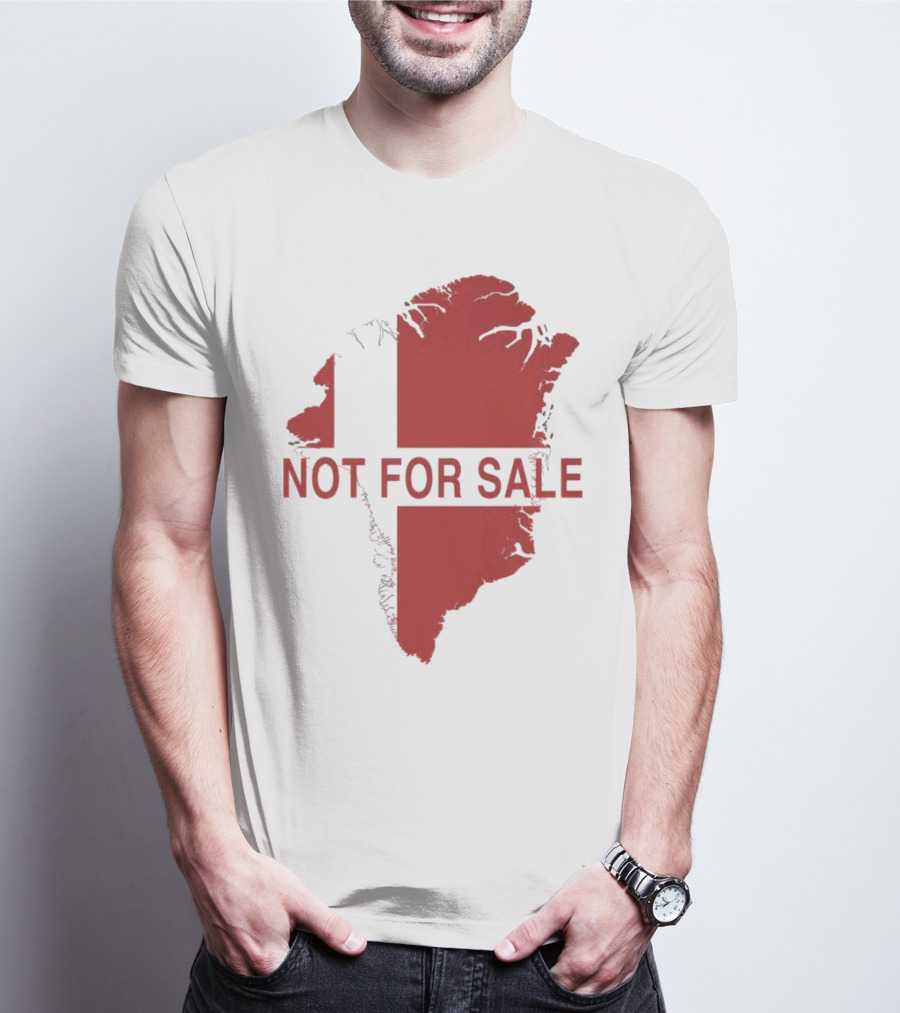 Greenland Not For Sale 2025 Red Map Protest T-Shirt