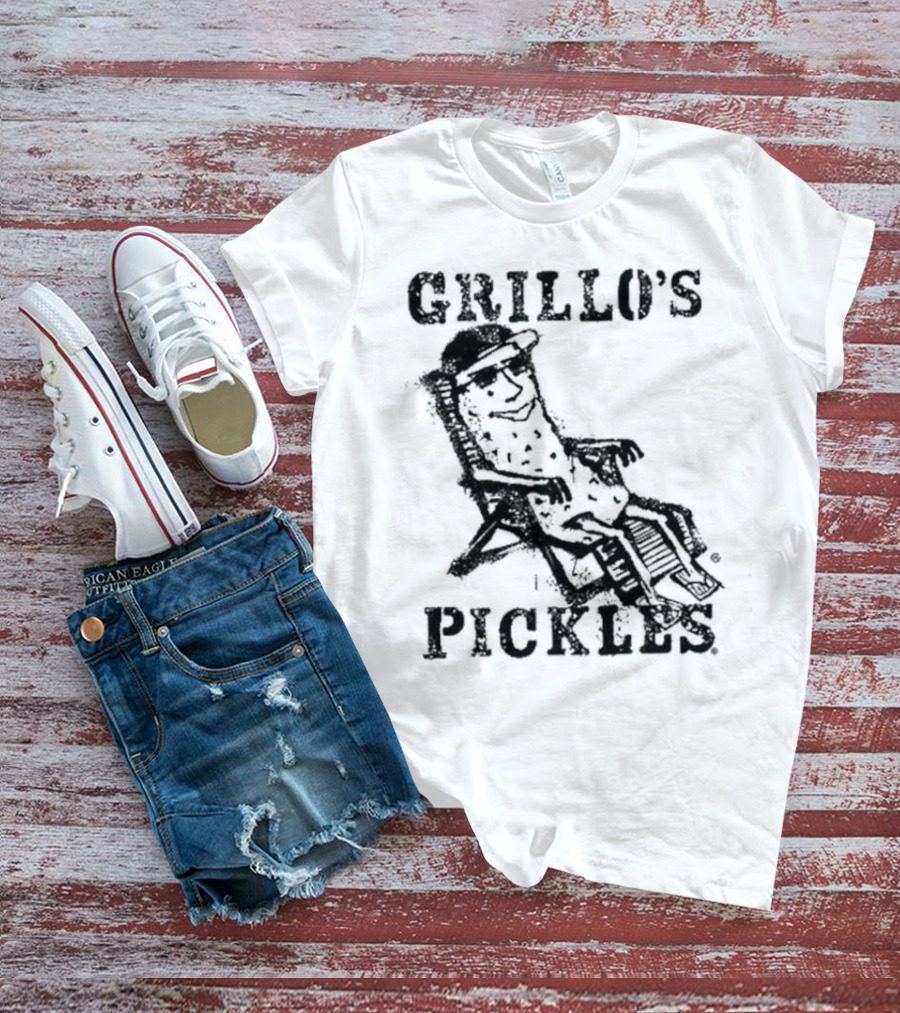 Grillo's Pickles Graffiti Pickle Image T-Shirt