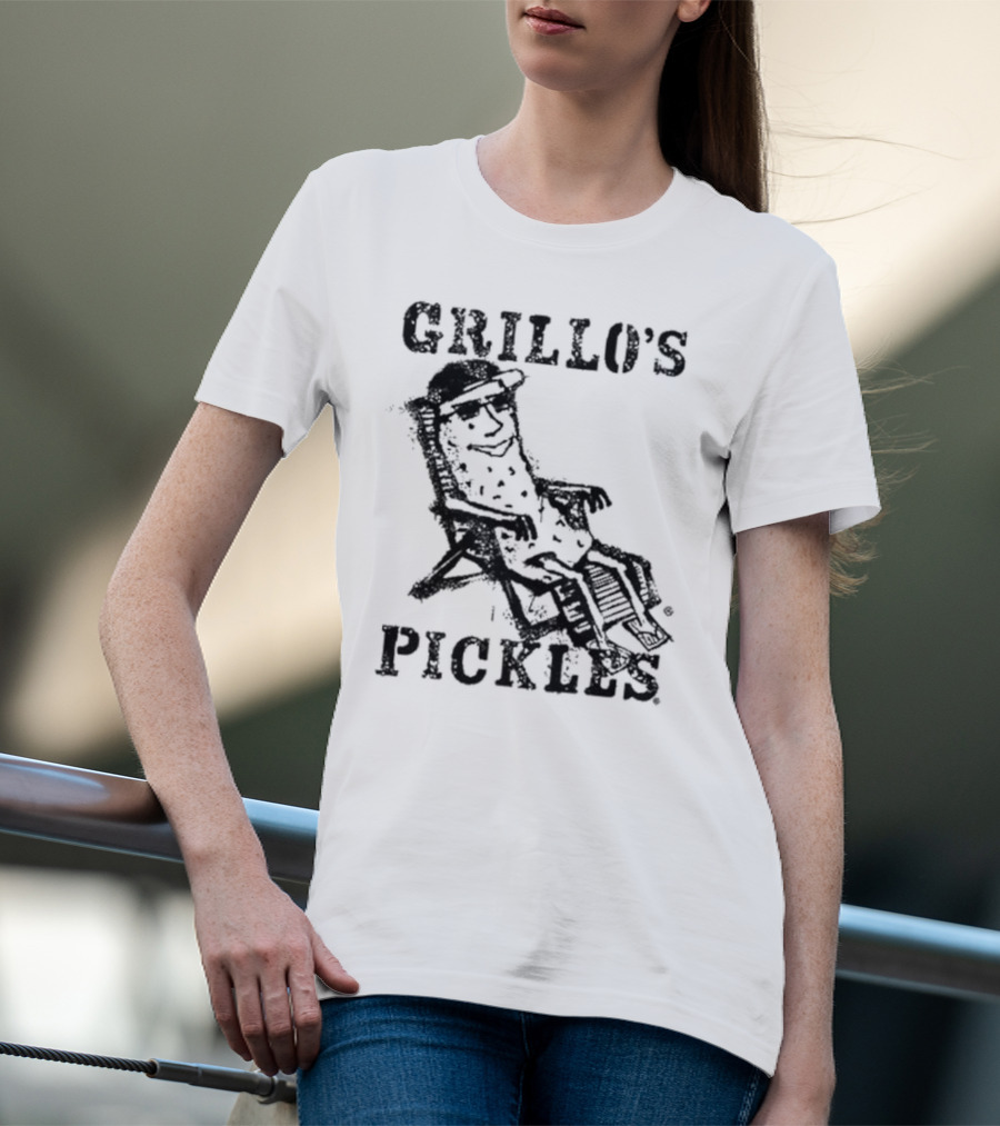 Grillo's Pickles Graffiti Pickle Image T-Shirt