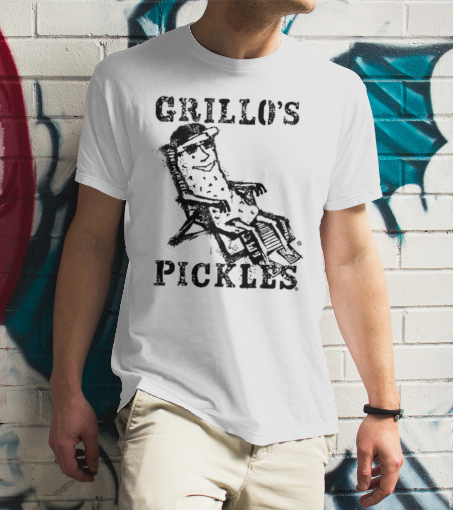 Grillo's Pickles Graffiti Pickle Image T-Shirt