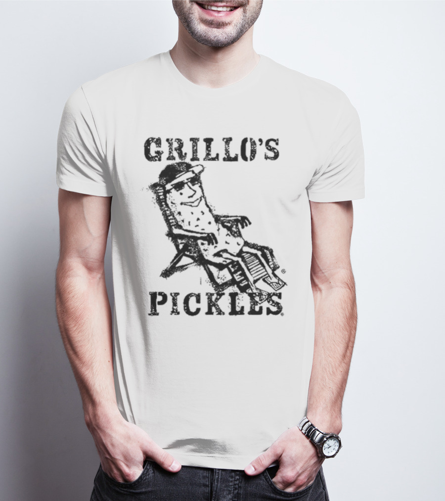 Grillo's Pickles Graffiti Pickle Image T-Shirt