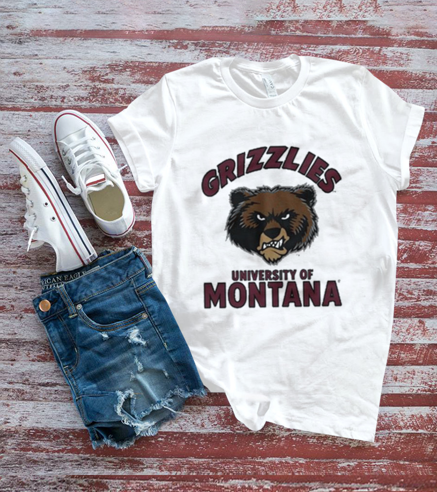 Grizzlies University Of Montana Bear Head T-Shirt