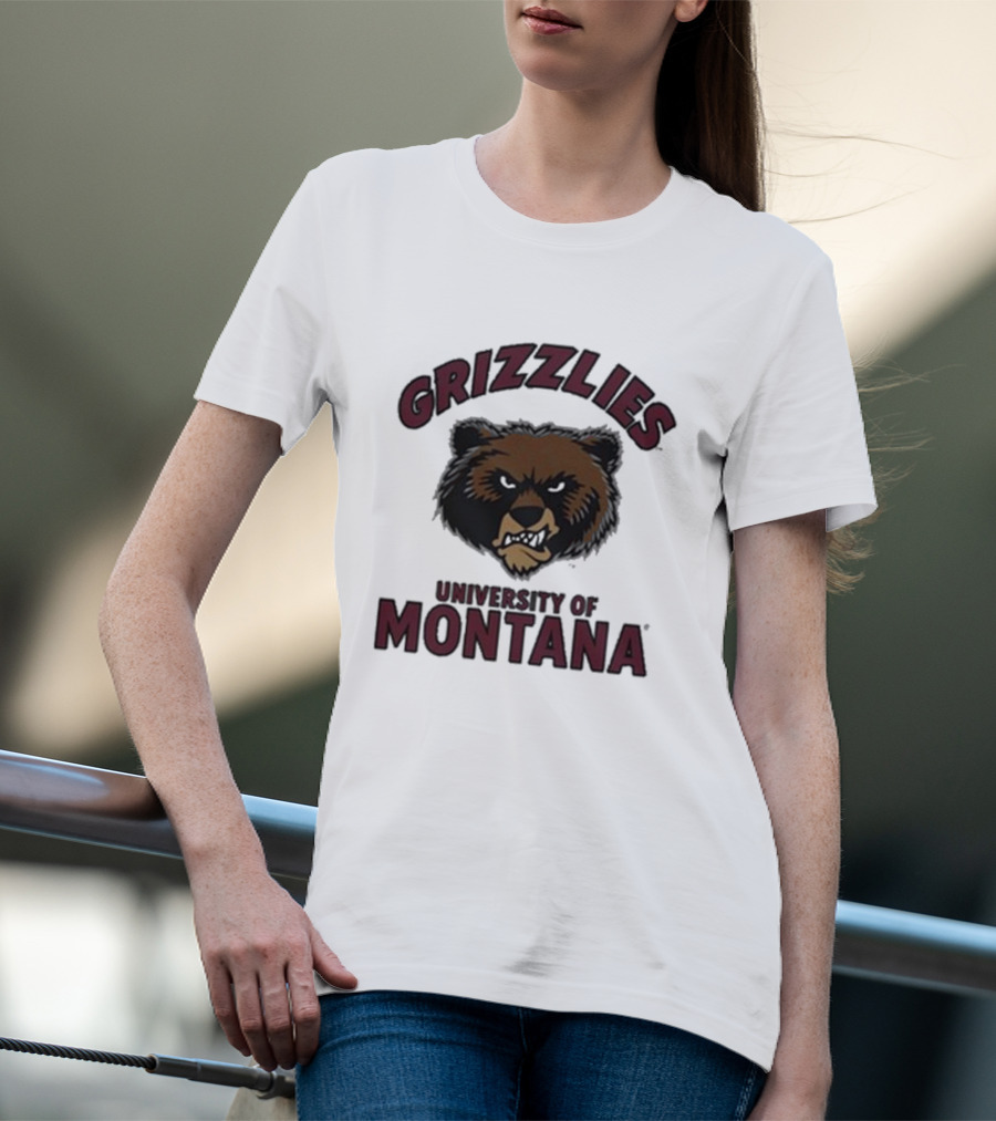Grizzlies University Of Montana Bear Head T-Shirt
