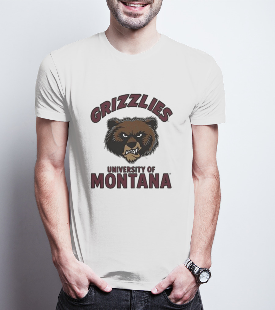 Grizzlies University Of Montana Bear Head T-Shirt