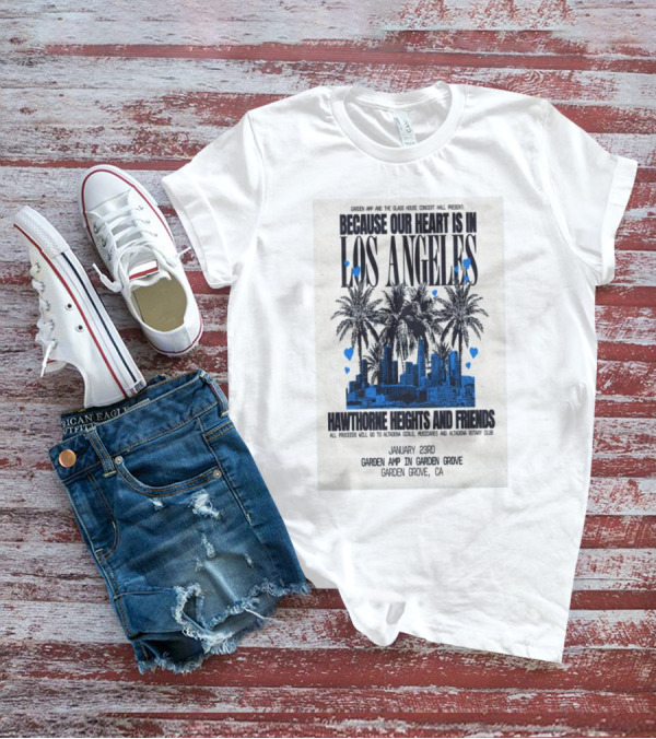 Garden Amp Concert Hawthorne Heights And Friends January 23 Garden Grove CA T-Shirt