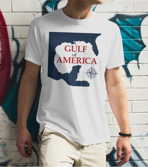 Gulf Of America Trump Map Compass Graphic T-Shirt