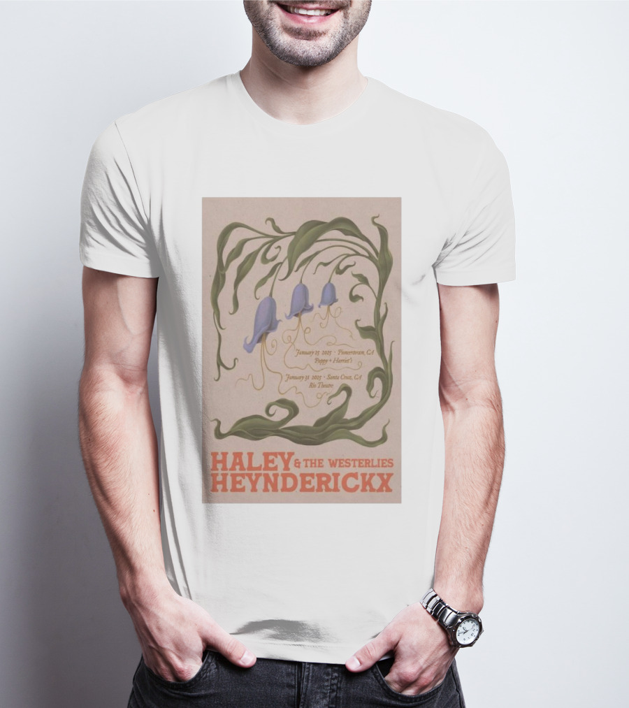 Haley Heynderickx & The Westerlies January 25 2025 Pioneertown CA Pappy + Harriet's January 31 2025 Santa Cruz CA Rio Theatre Tour T-Shirt