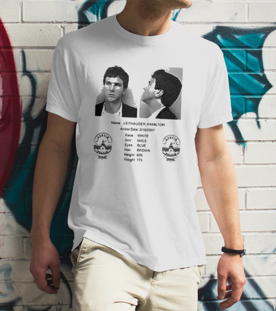 "Leithauser Hamilton Shot Los Feliz Police FBI 57484Z Height 605 Weight 175" T-Shirt
