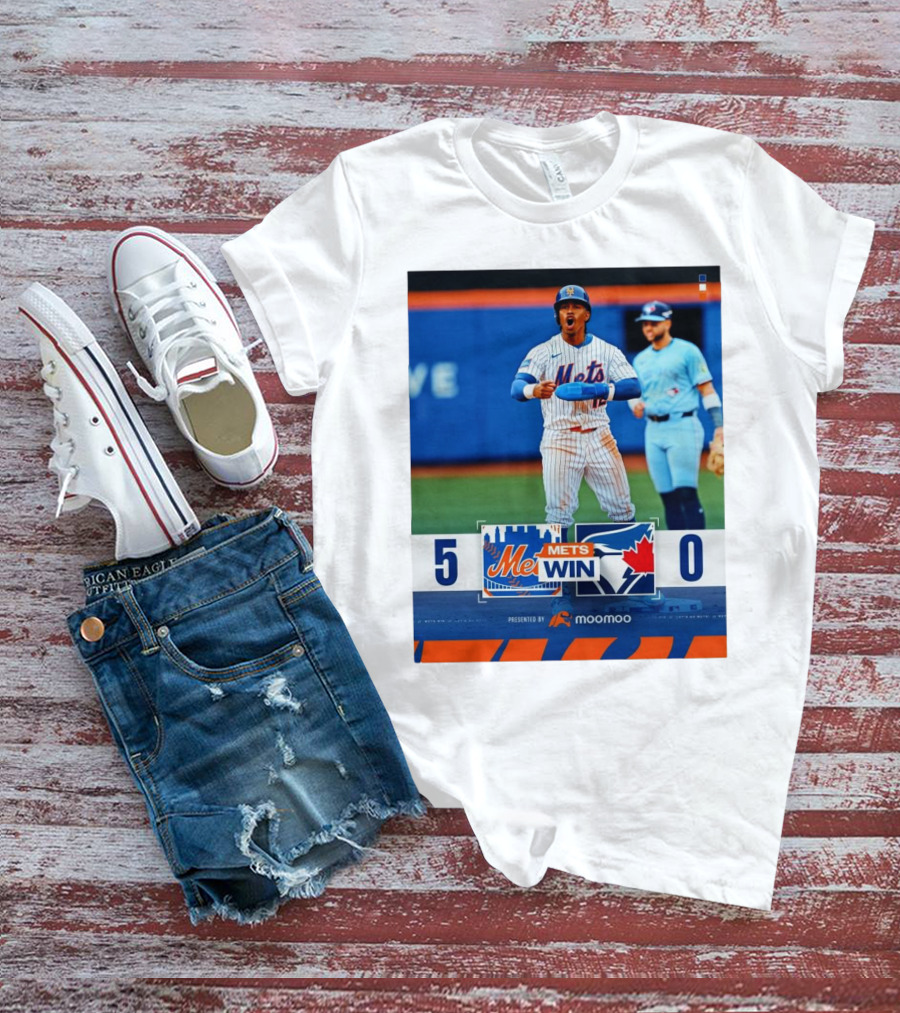 New York Mets Win 5-0 Toronto Blue Jays April 4 2025 T-Shirt
