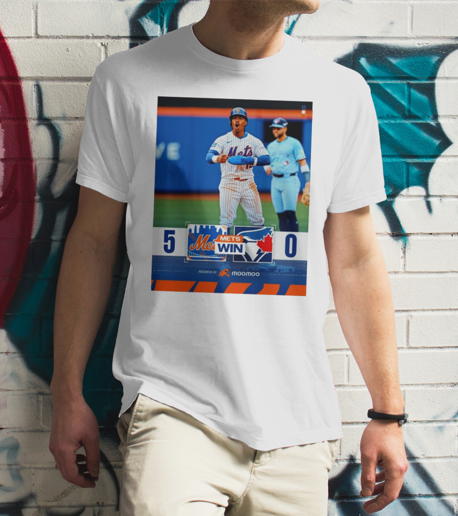 New York Mets Win 5-0 Toronto Blue Jays April 4 2025 T-Shirt