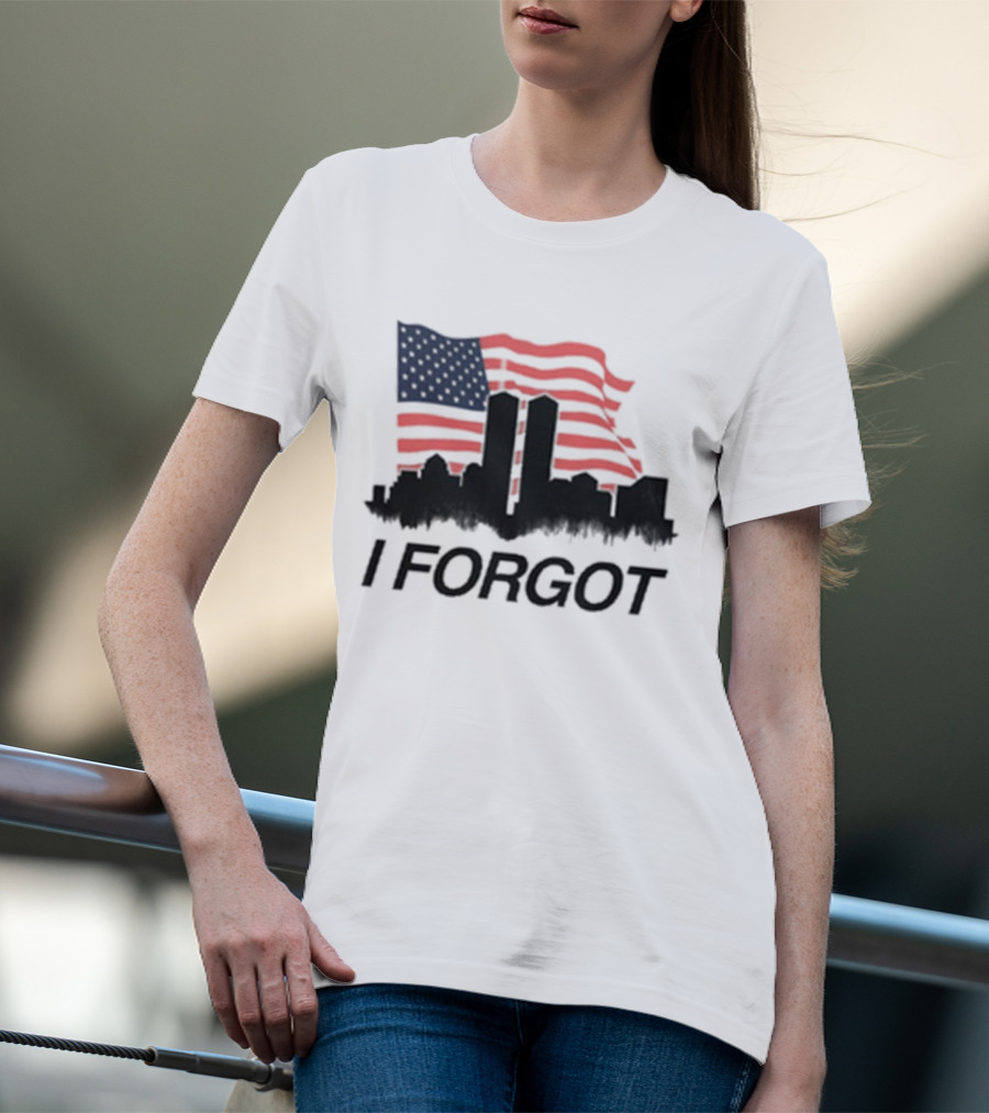 Flag I Forgot Red White Blue Building Shadows T-Shirt