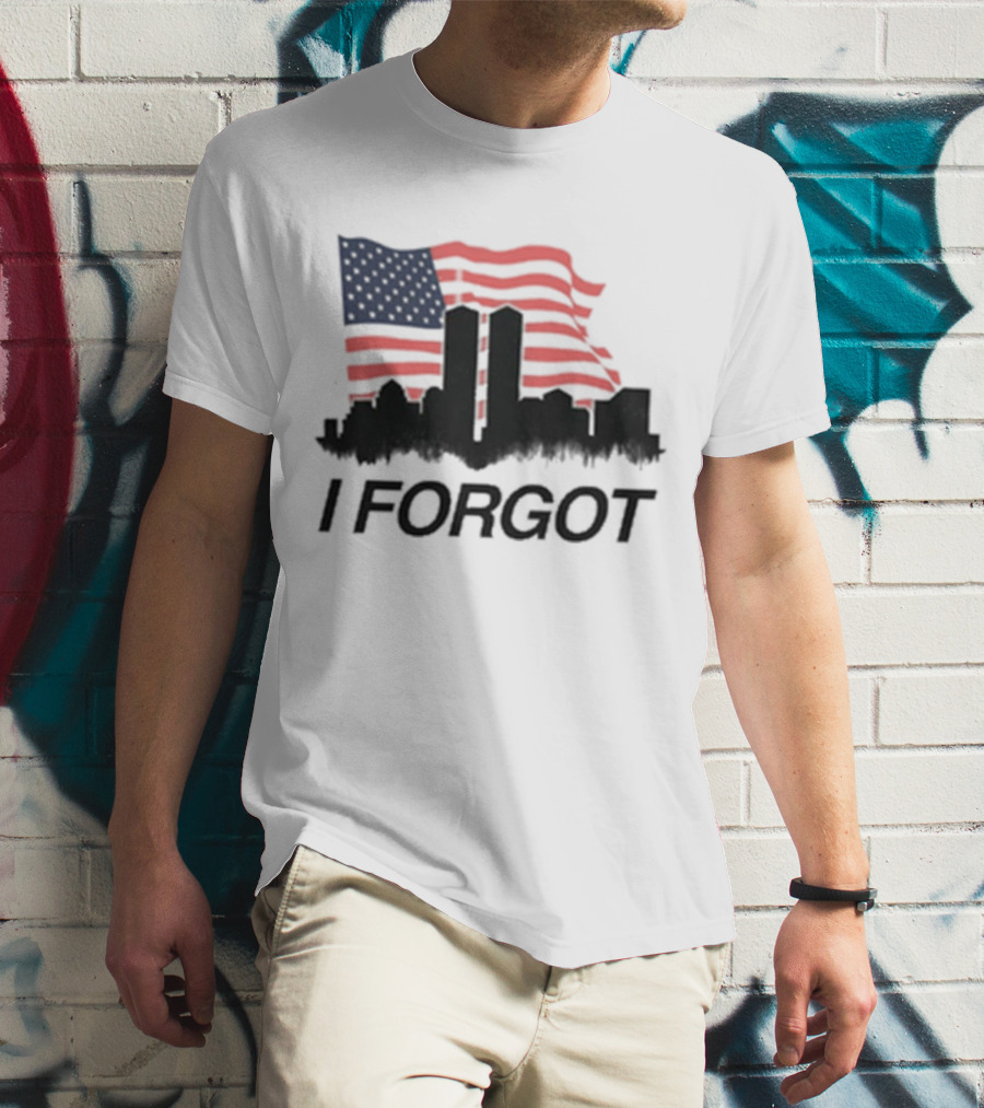 Flag I Forgot Red White Blue Building Shadows T-Shirt