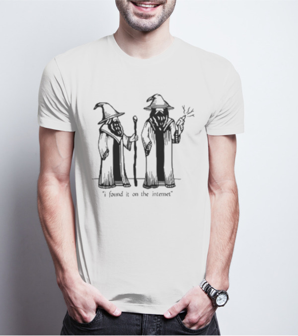 I Found It On The Internet Wizard Robe Hat Wand T-Shirt