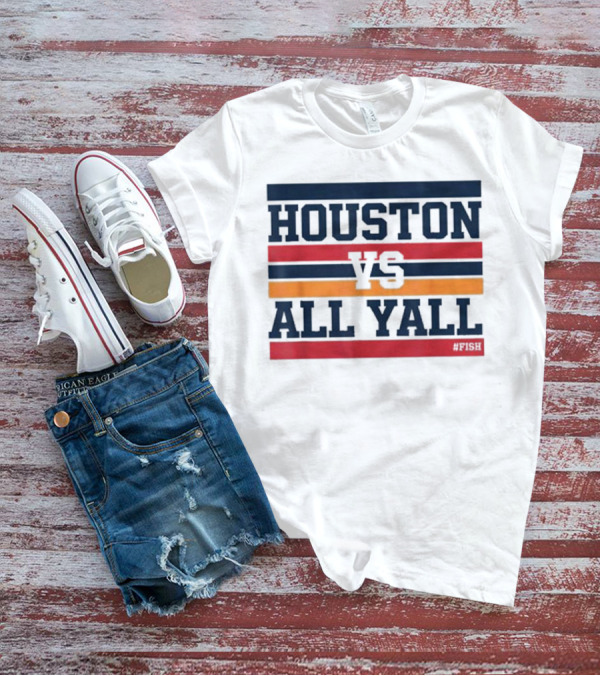 Houston Vs All Y’all Retro Stripes Bold Statement T-Shirt