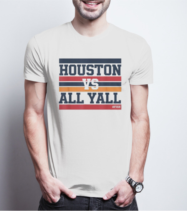Houston Vs All Y’all Retro Stripes Bold Statement T-Shirt