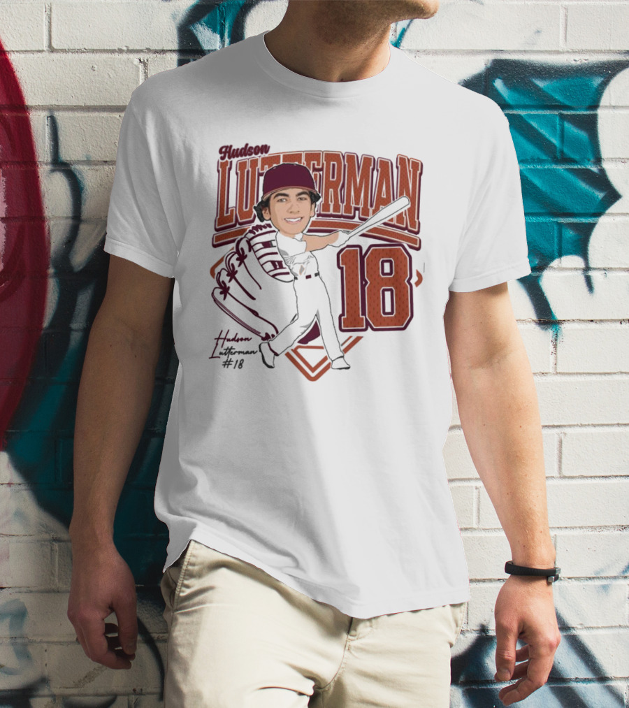 Hudson Lutterman 18 Baseball Player 2025 T-Shirt