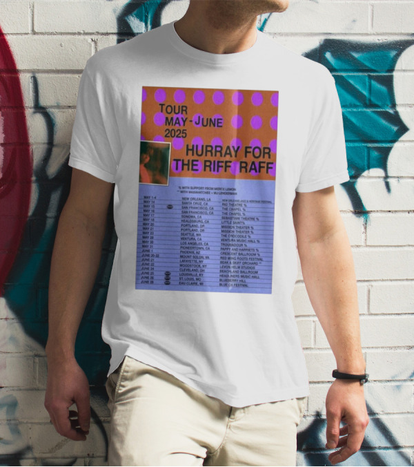 Hurray For The Riff Raff Tour May-June 2025 San Francisco The Chapel Event With Support From Merce Lemon T-Shirt
