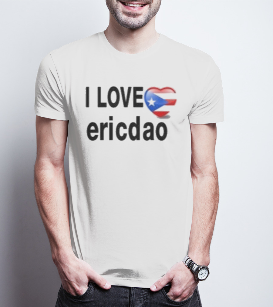 I Love Ericdao Cuban Flag Heart T-Shirt