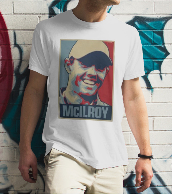 Ireland Rory McIlroy Masters Tournament Vintage Iconic Golf Portrait T-Shirt
