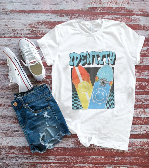 Identity Boys Purple Relaxed Skateboard Smiley T-Shirt