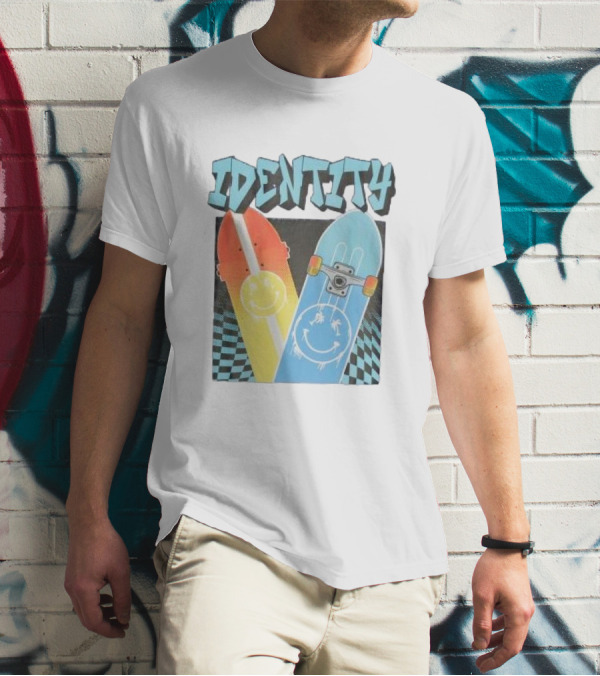 Identity Boys Purple Relaxed Skateboard Smiley T-Shirt