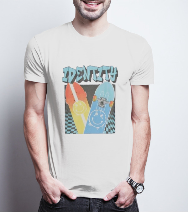 Identity Boys Purple Relaxed Skateboard Smiley T-Shirt