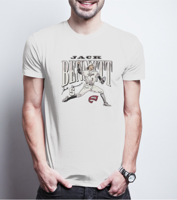 Jack Bennett 5 WKU Tops Western Kentucky Hilltoppers Baseball T-Shirt
