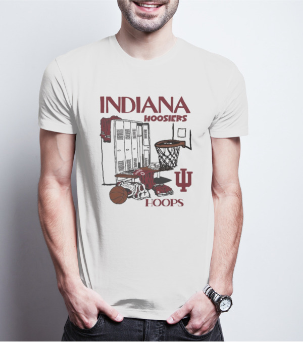 Indiana Hoosiers Basketball Locker Room Hoops NYC T-Shirt