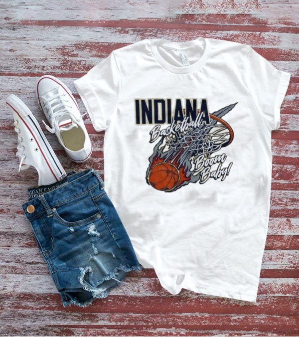 Indiana Pacers Basketball Boom Baby Fireball Slam Dunk T-Shirt