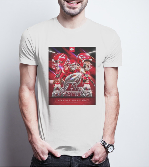 Kansas City Chiefs 2024 AFC Champions Back To Back To Back T-Shirt